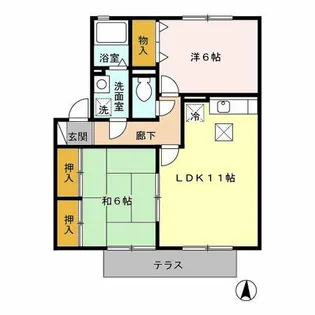 エスポワール【1階】の間取り