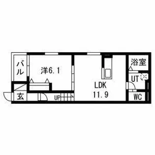 リヴェール神郷【1階】の間取り