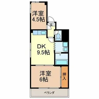 田中コーポラス【4階】の間取り