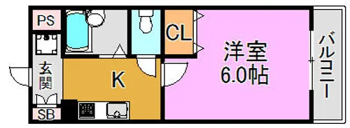 ジュネスチャイムパートⅡ【3階】の間取り