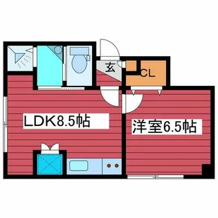 ライブマーケット月寒東【3階】の間取り