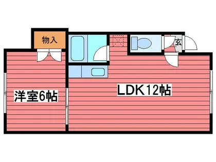カルチェラタン【105号室】の間取り