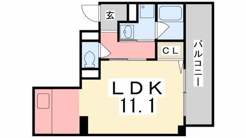 アモーレ二階町【507号室】の間取り