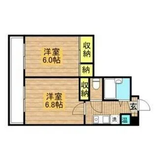 グランベール安田通【4階】の間取り