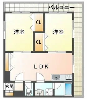 星ヶ丘パークハイツ【4階】の間取り