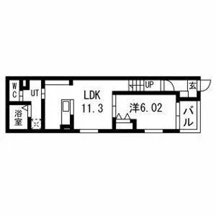 リヴェール元中野Ⅱ【2階】の間取り
