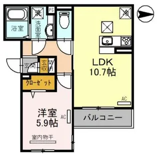 兵庫県尼崎市水堂町3丁目【アパート】の間取り