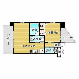 プレジオ十三【2階】の間取り