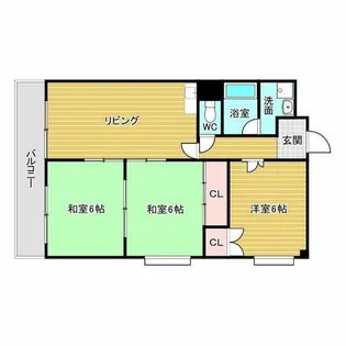 レクシア北条【6階】の間取り