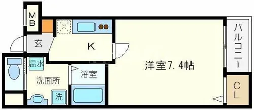 ピノ四ツ橋【5階】の間取り