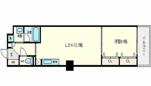 ブラービ南船場【9階】の間取り
