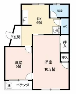 深谷コーポ【101号室】の間取り