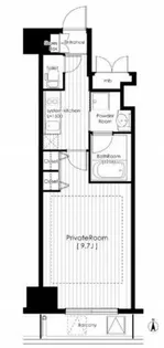北浜プライマリーワン【8階】の間取り
