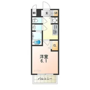 大阪府大阪市淀川区塚本5丁目【マンション】の間取り