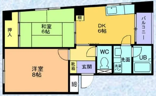 アークビルド鷺洲【5階】の間取り