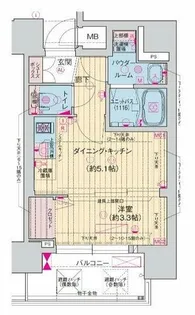 ソルテラス阿波座ウィズ【13階】の間取り