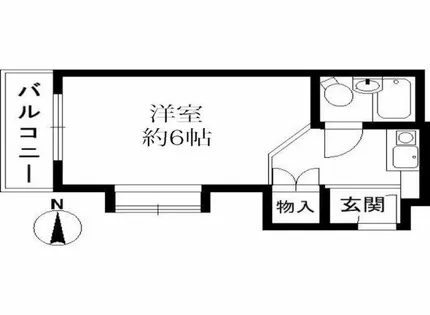 ガルボ茨木【201号室】の間取り