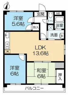ベルデ鴻池【2階】の間取り