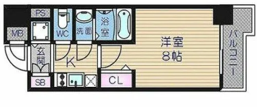 レジュールアッシュ天王寺堂ヶ芝【10階】の間取り