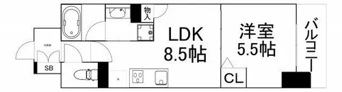 ポンテシエロ【5階】の間取り