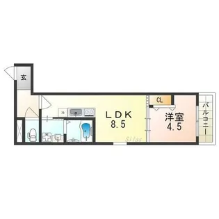 大阪府大阪市東住吉区東田辺3丁目【アパート】の間取り