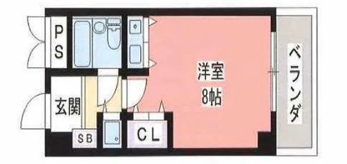 ロイヤルハイツ梅田Ⅱ【8階】の間取り