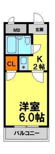 ビスタ川西【101号室】の間取り