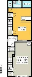 Garage Villa 米津【2階】の間取り