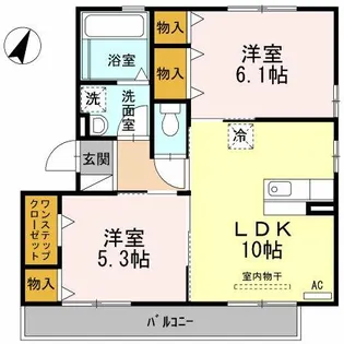 プール・トゥジュール【3階】の間取り
