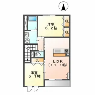 Jiro上之島【2階】の間取り