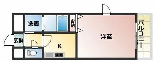 アンプルールクラージュアミティエ【1階】の間取り