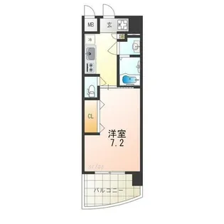 大阪府大阪市港区磯路2丁目【マンション】の間取り