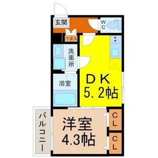 ハーモニーテラス幸心【1階】の間取り