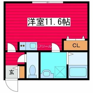 coffret月寒【3階】の間取り