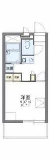 レオパレス七道【102号室】の間取り