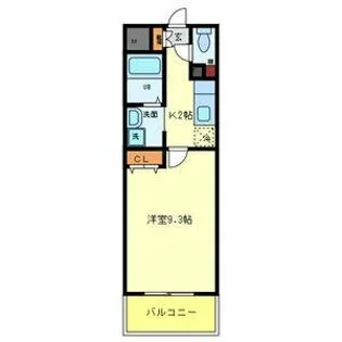 ルノン中百舌鳥【3階】の間取り