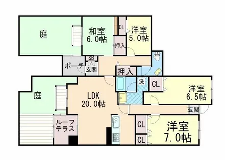 ジークレフ高羽2番館【107号室】の間取り