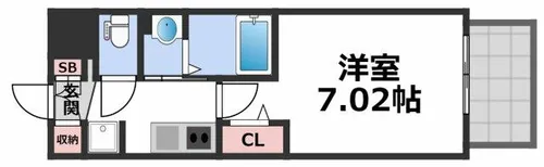 Luxe大阪城南【8階】の間取り