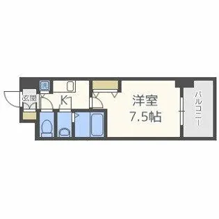 ウォークフォレスト御幸町【9階】の間取り