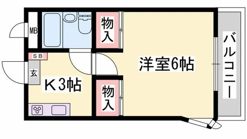 城北ハイツ【206号室】の間取り