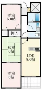 アデューウエダ【305号室】の間取り