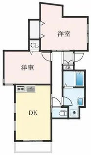 大阪府高石市東羽衣1丁目【マンション】の間取り