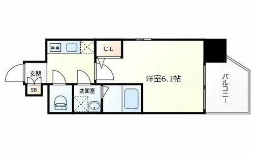 1Kの間取り画像