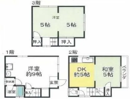 大阪府東大阪市新上小阪【一戸建】の間取り