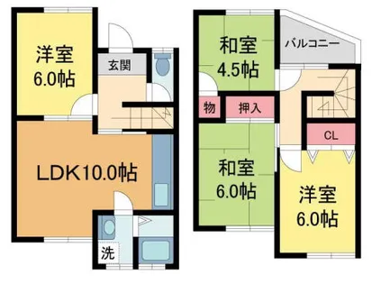 兵庫県西宮市甲陽園日之出町【テラスハウス】の間取り