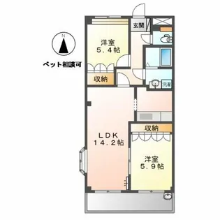 ペティハウス・ロベリア【3階】の間取り