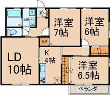 ハイツ浅井【1階】の間取り