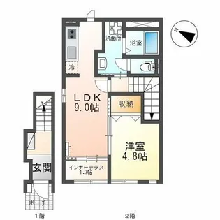 コンテ吉川【201号室】の間取り