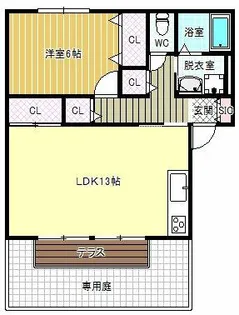 シャルマンコートC棟【2階】の間取り