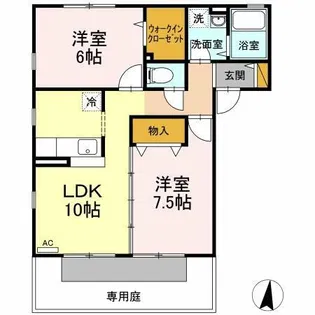 メゾンことぶき【1階】の間取り